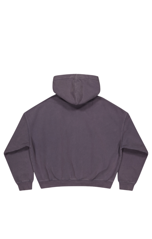SST ZIP HOODY - Washed Navy Grey