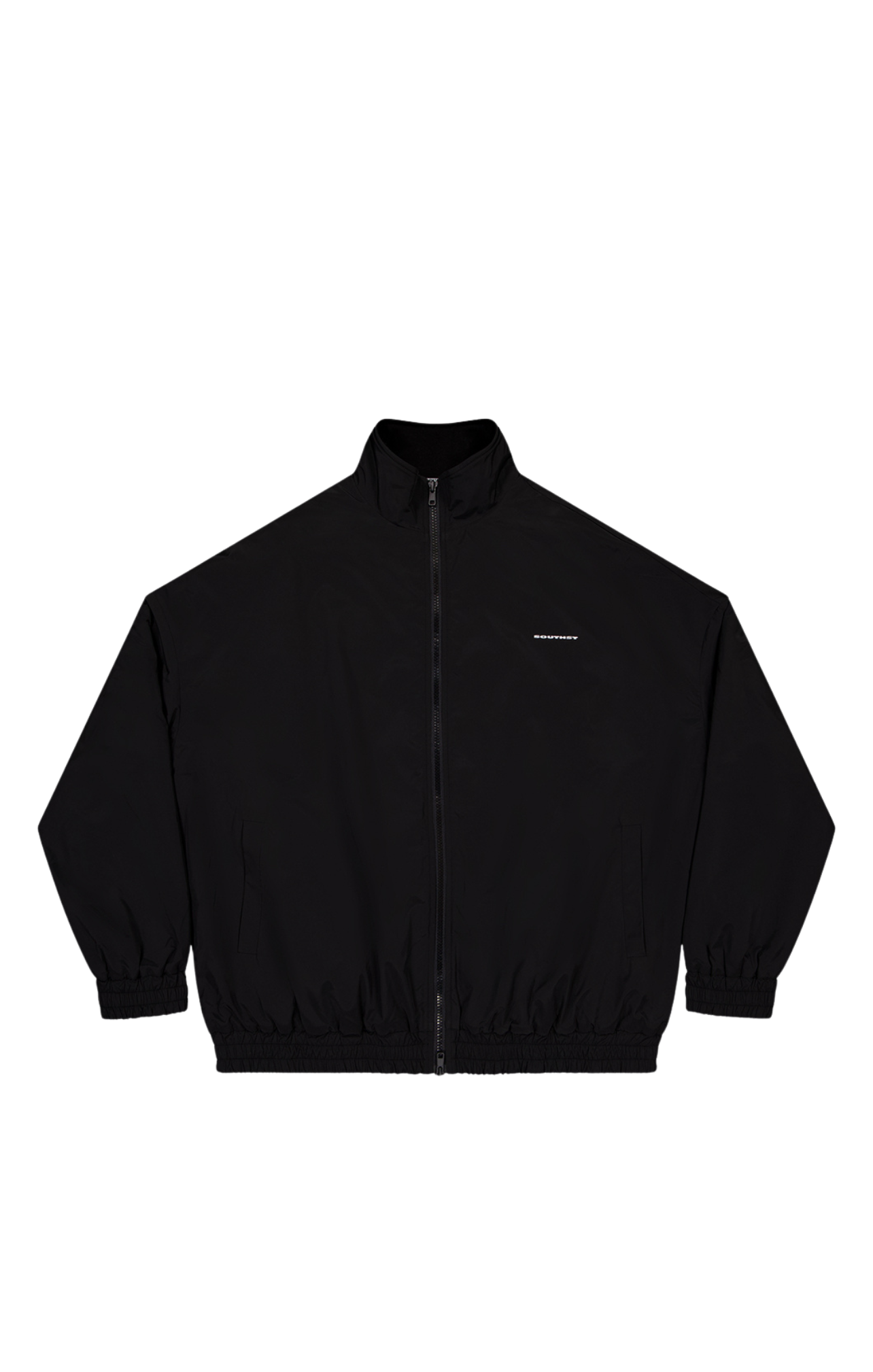 Jaket SATUR APERO LOGO LINE CREAM BLACK ZIP TRACK JACKET 100 