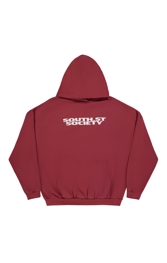 SOCIETY HOODY - Wine
