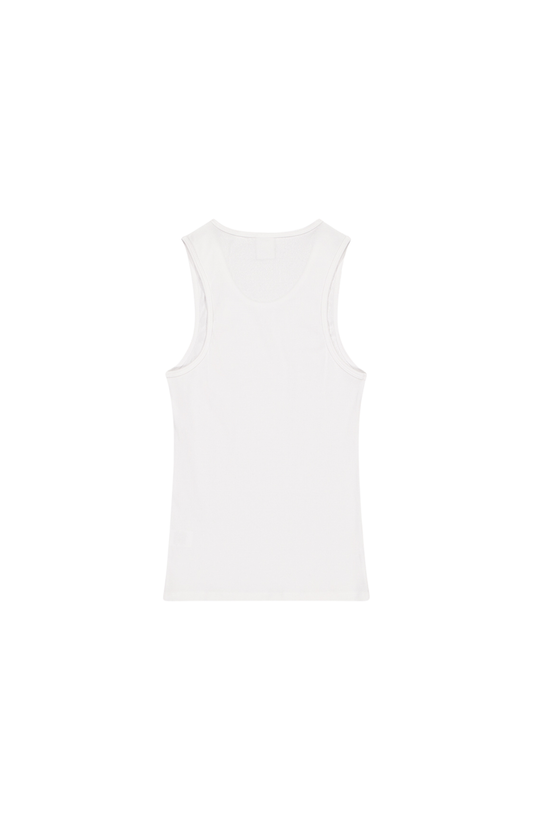 SST RIB TANK TOP - White