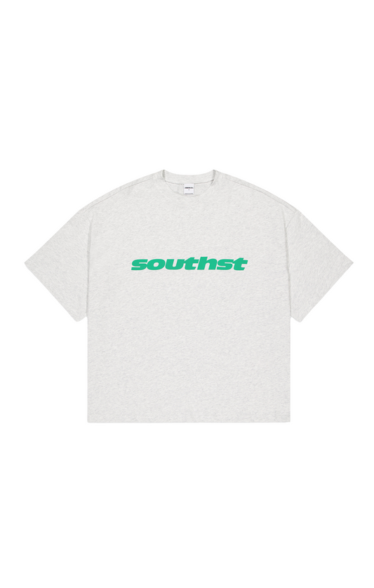 SOUTH TEE - Marl Grey / Green