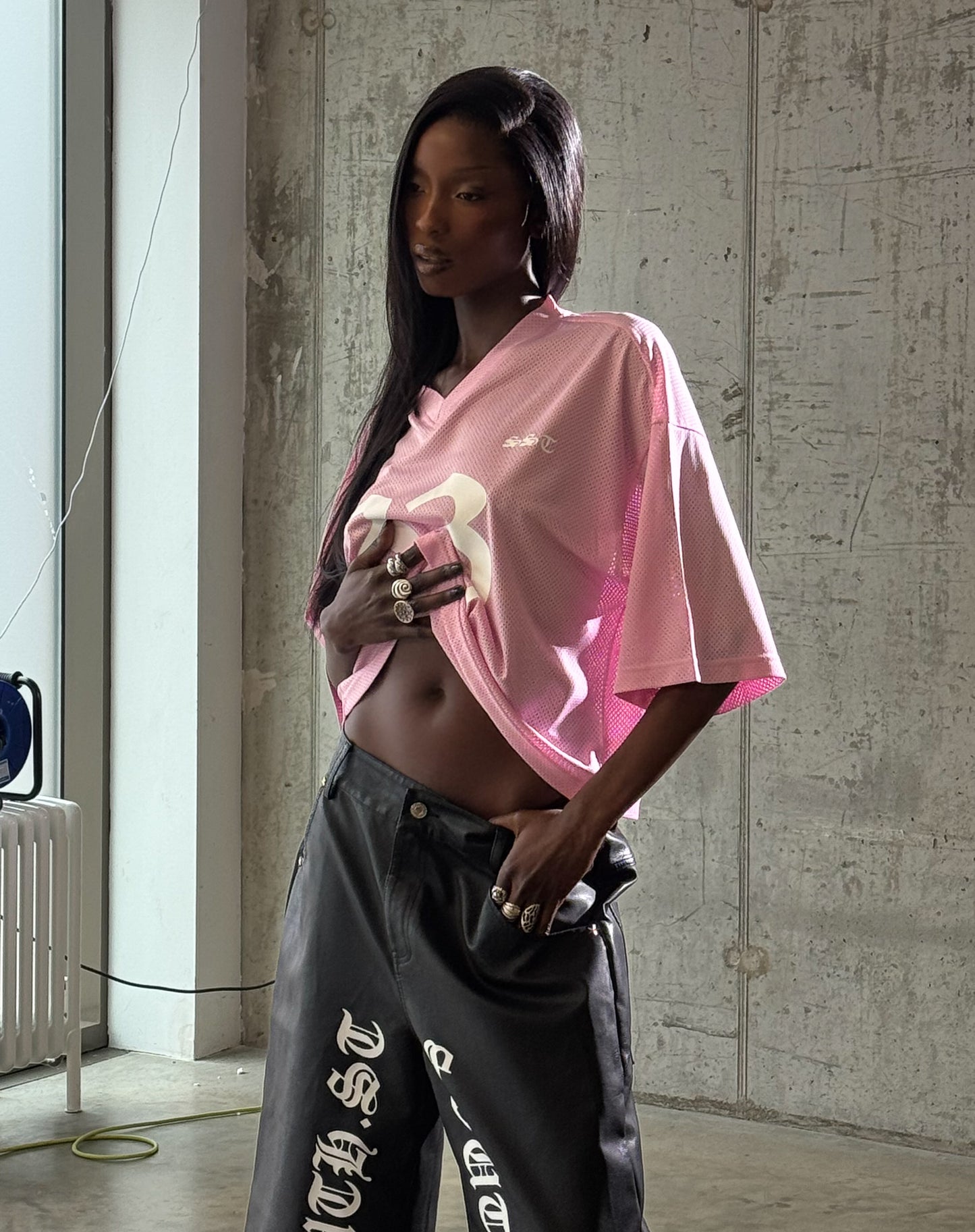 CASEY X SST MESH TEE - PINK