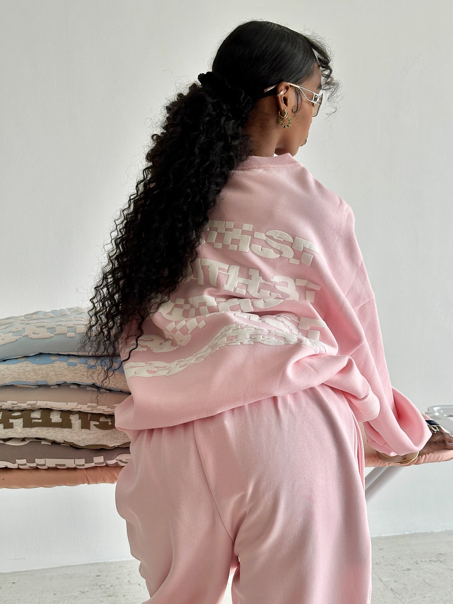 DISTORT SWEATSHIRT - Pink