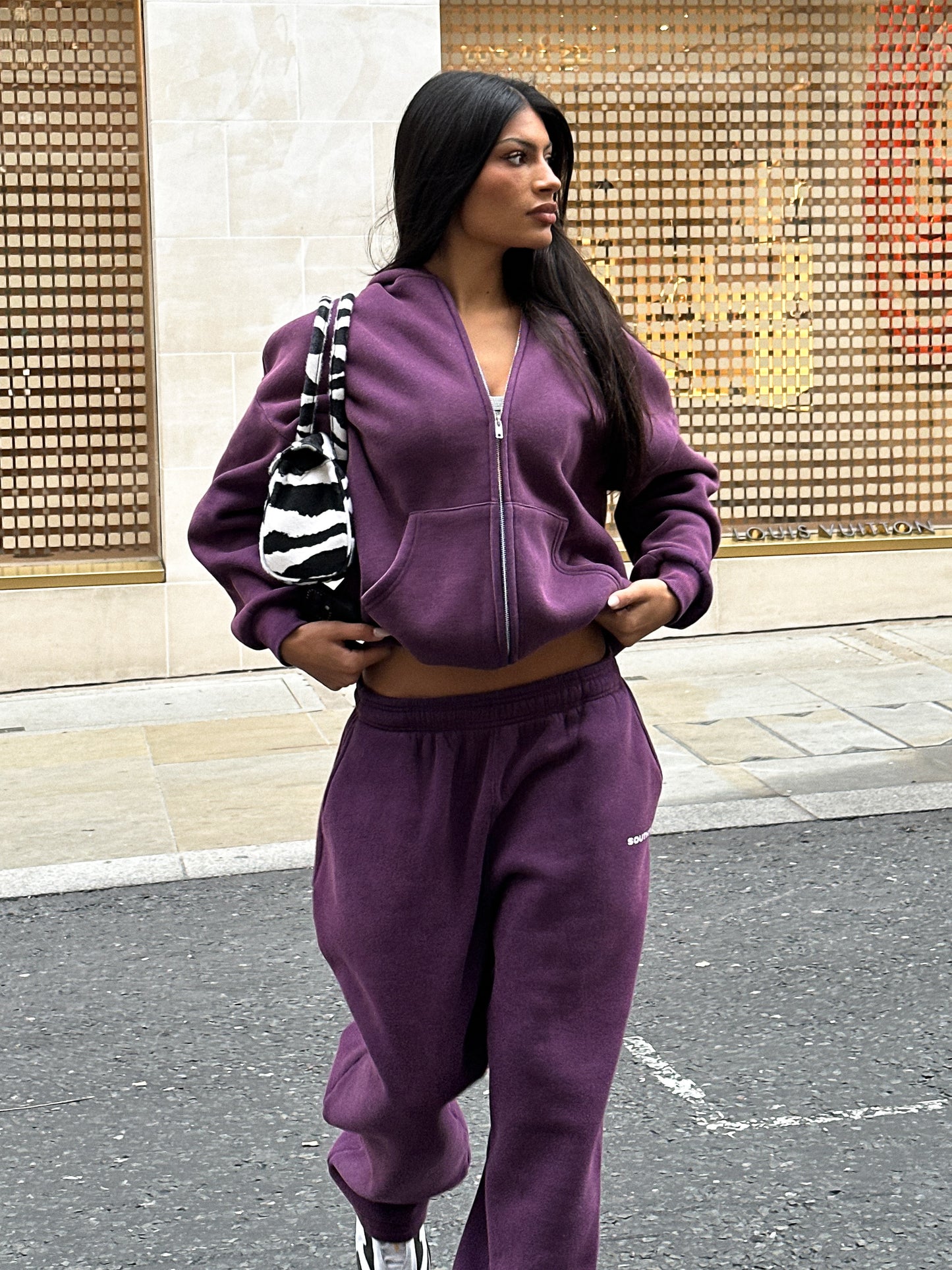 SIGNATURE SWEATPANTS - Plum