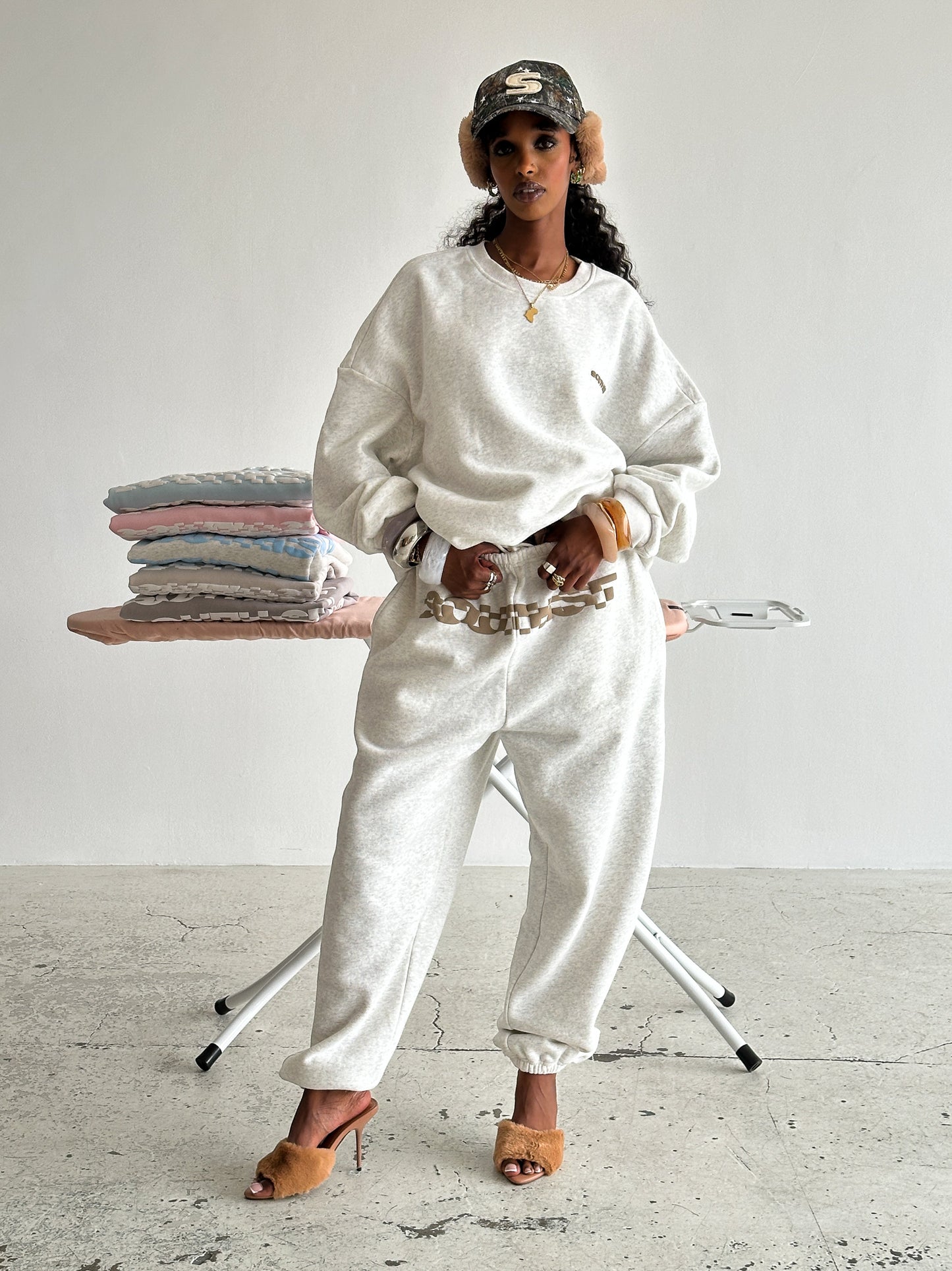 DISTORT SWEATSHIRT - Marl grey