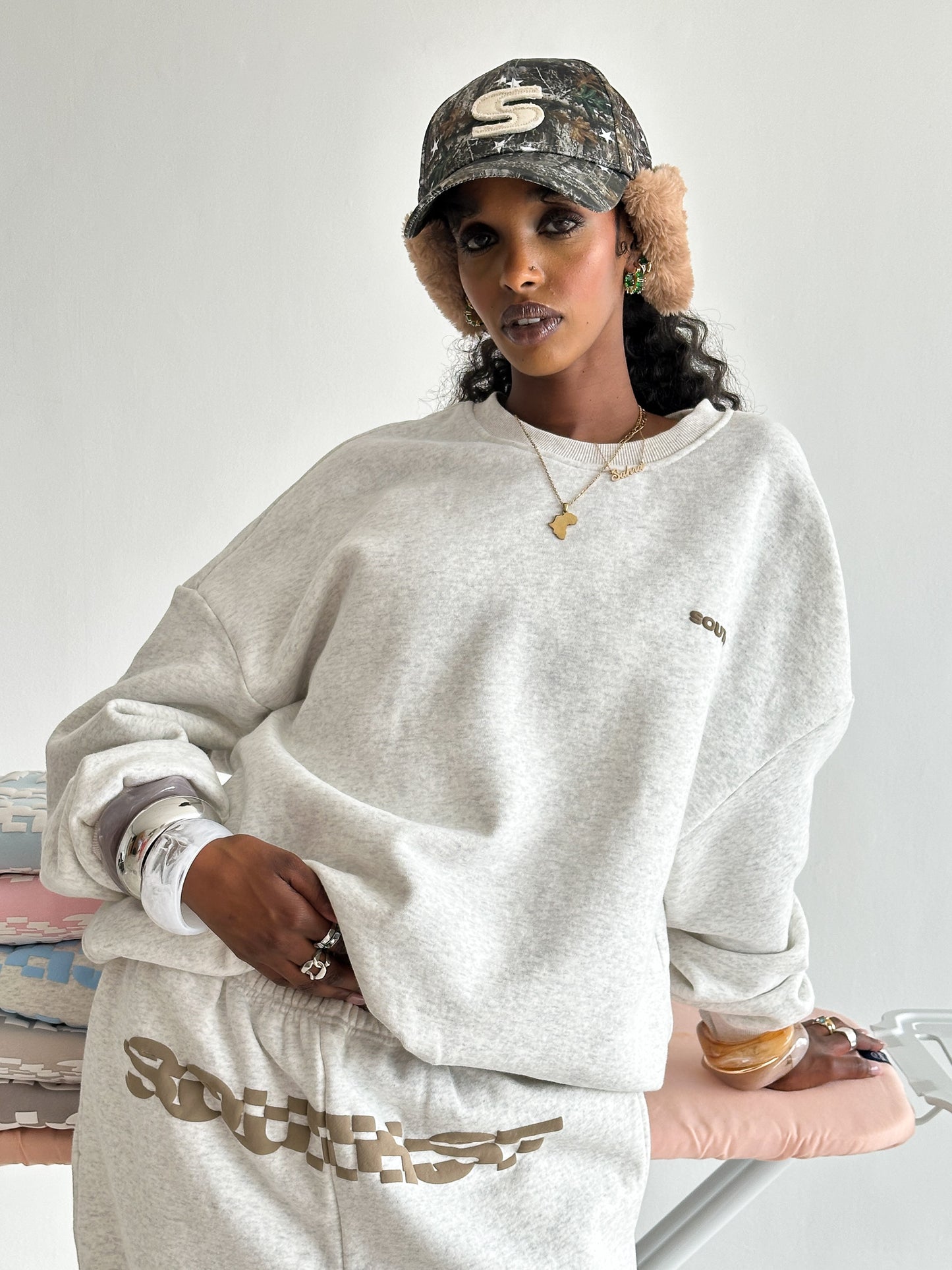 DISTORT SWEATSHIRT - Marl grey