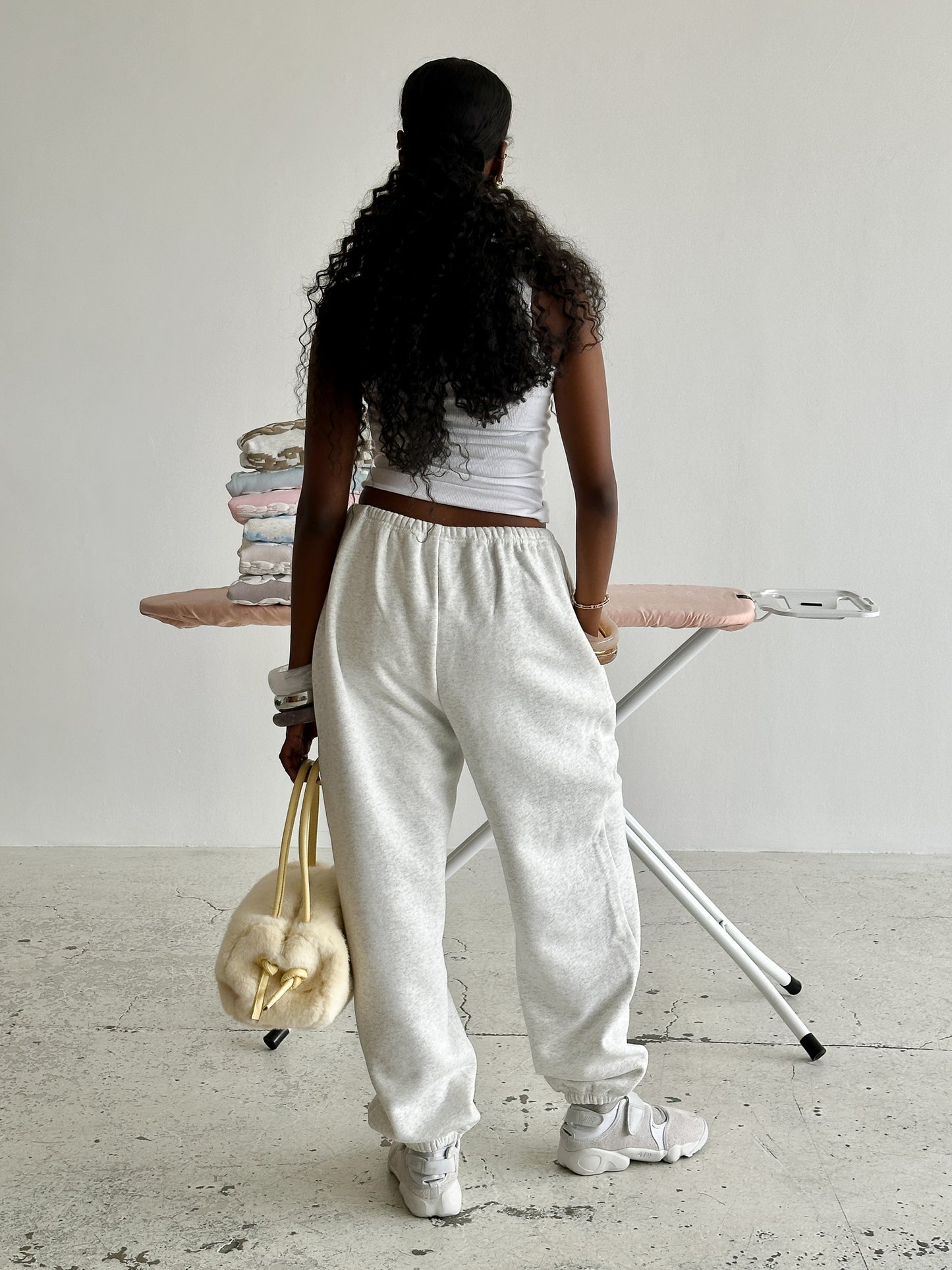 DISTORT SWEATPANTS - Marl grey