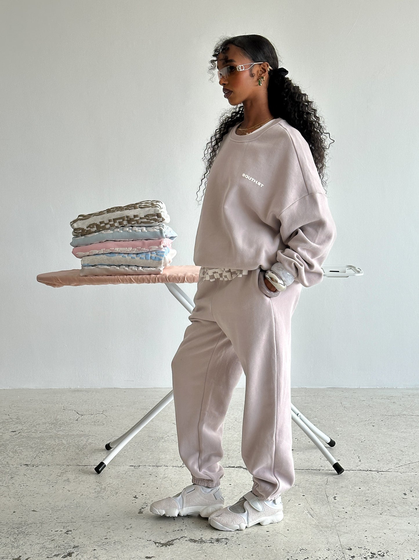 DISTORT SWEATPANTS - Lilac Grey