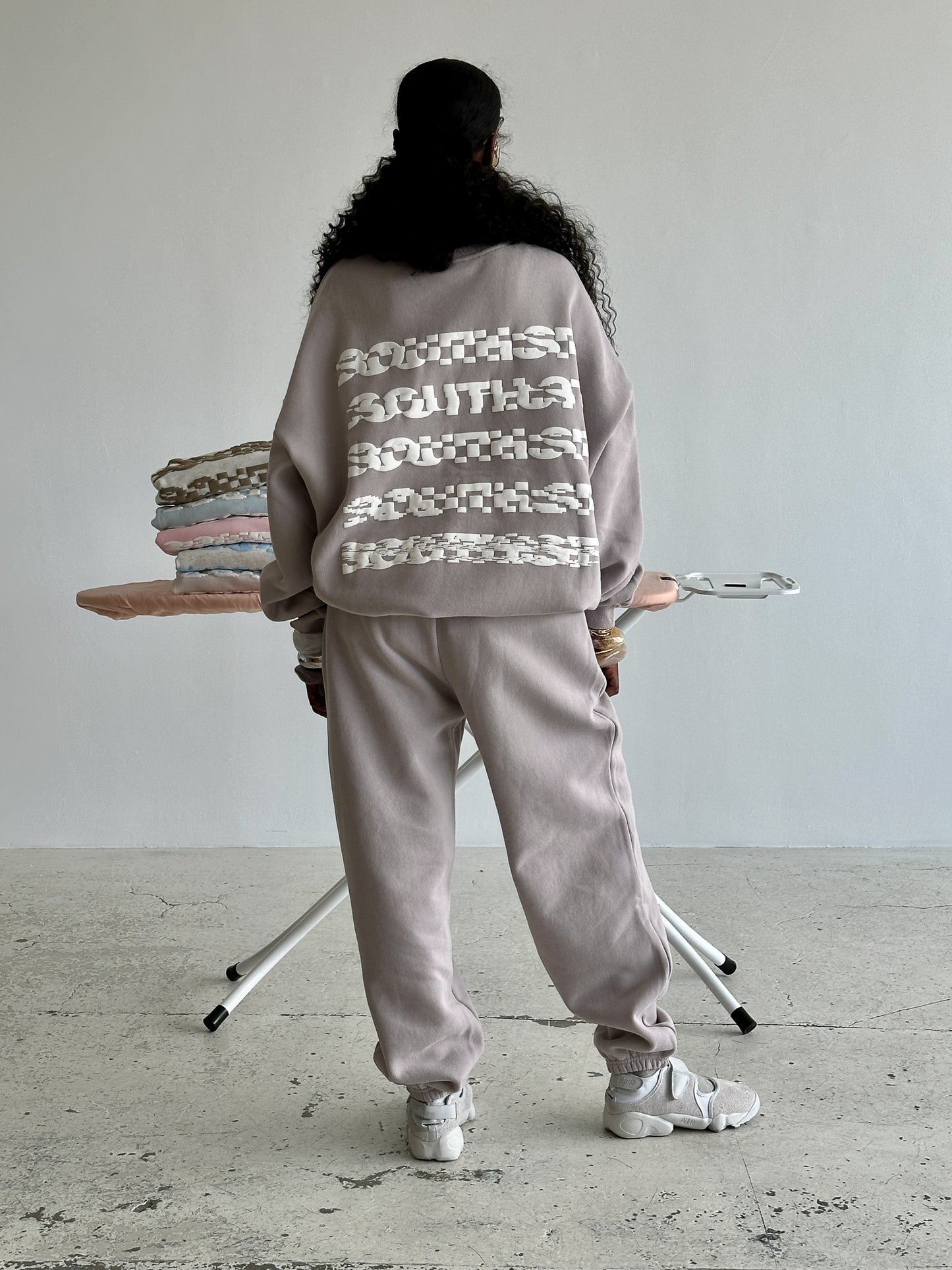 DISTORT SWEATSHIRT - Lilac Grey