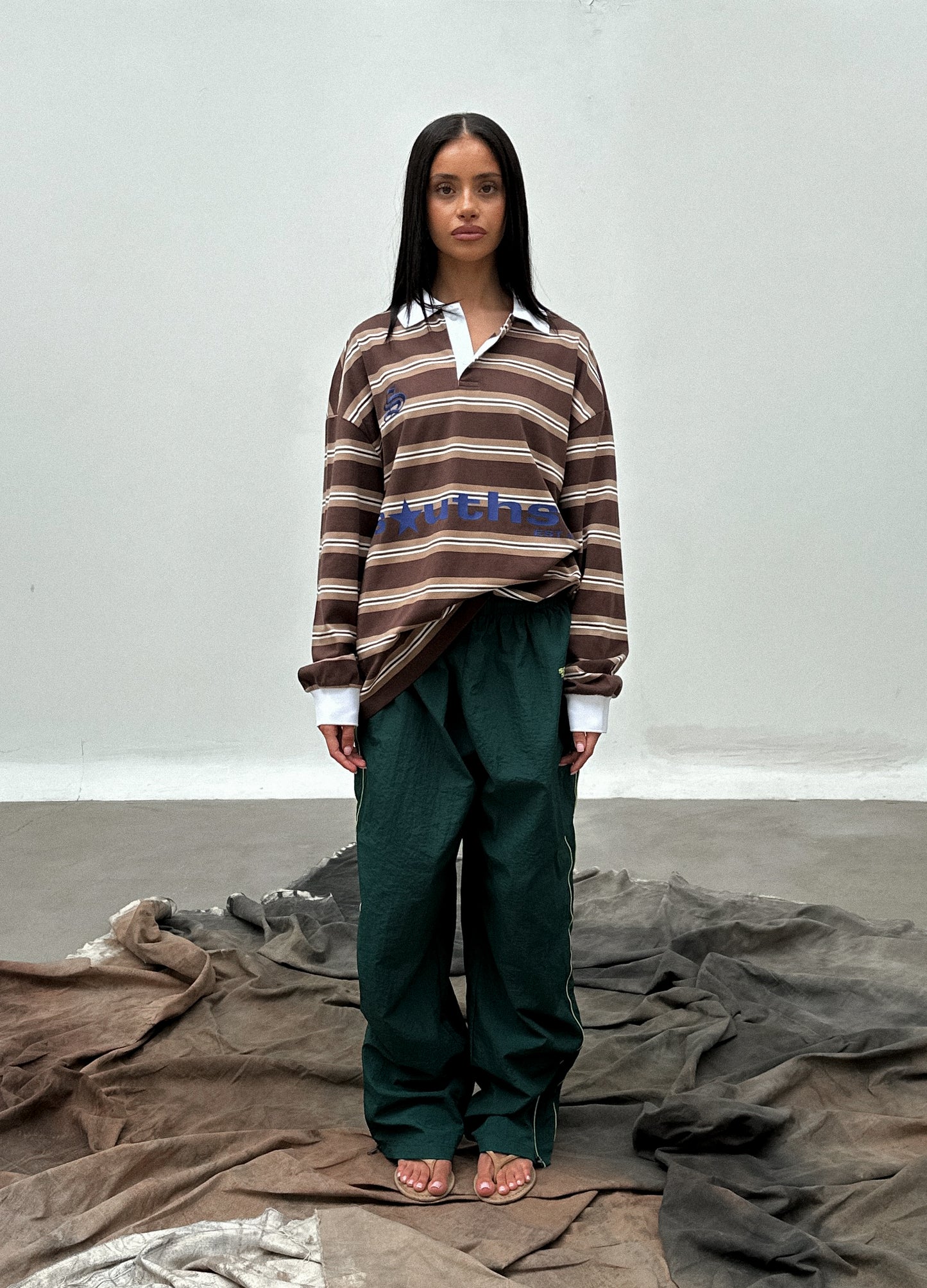 SST POLO LONG SLEEVE - Brown