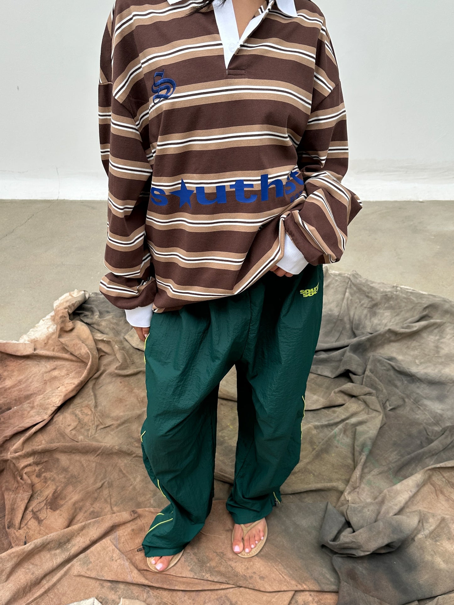 SST POLO LONG SLEEVE - Brown