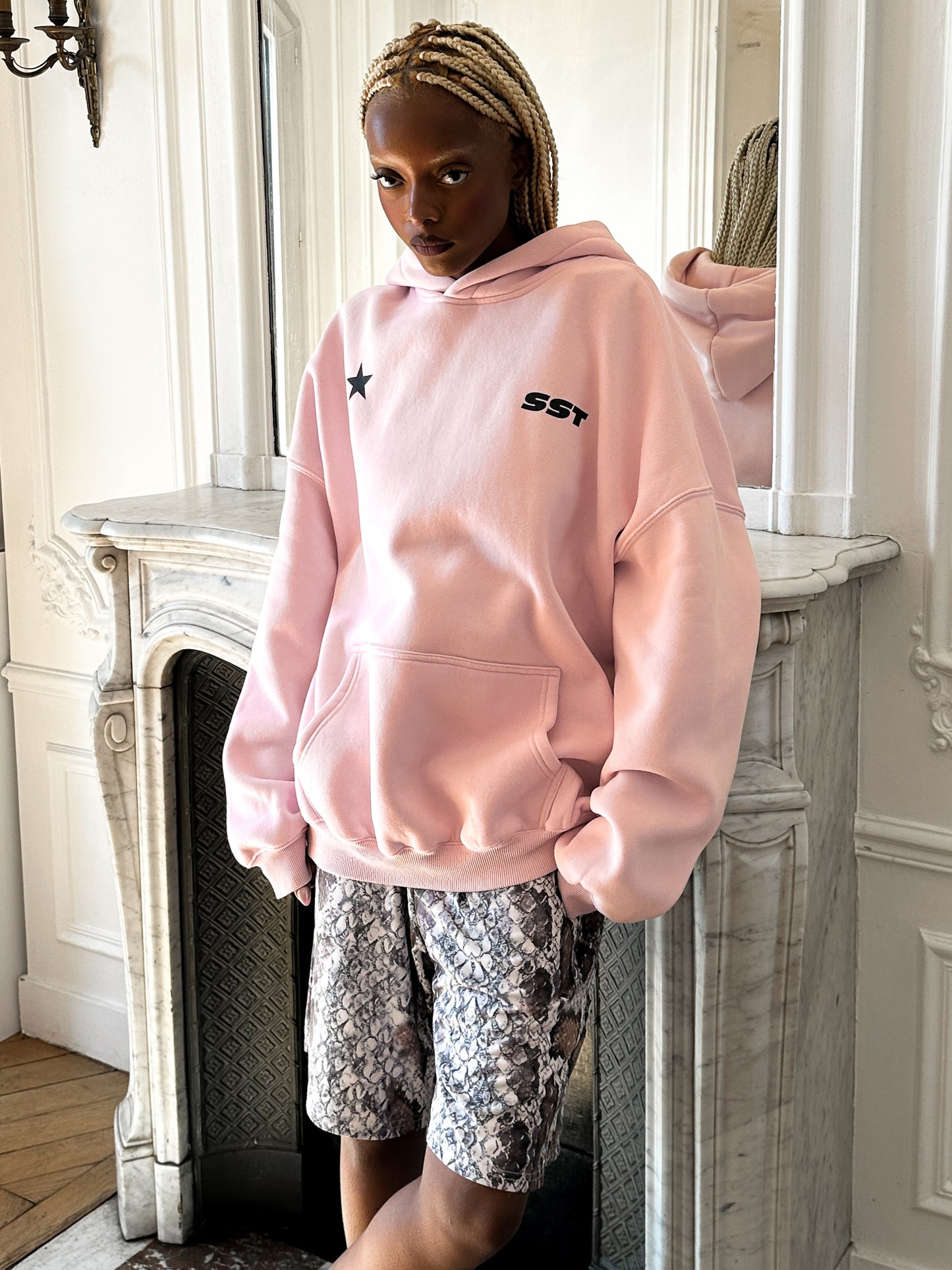 SST STAR HOODY - Pink