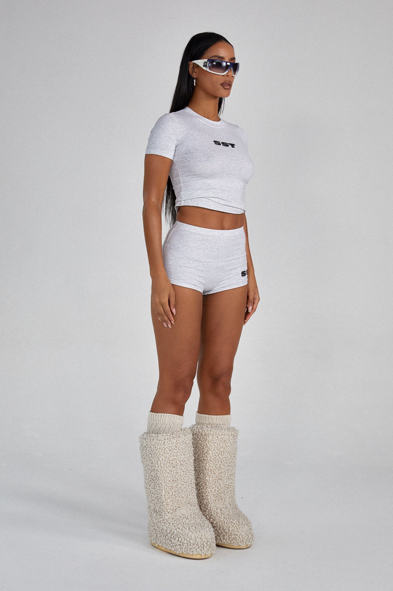 BODY TEE - Marl Grey