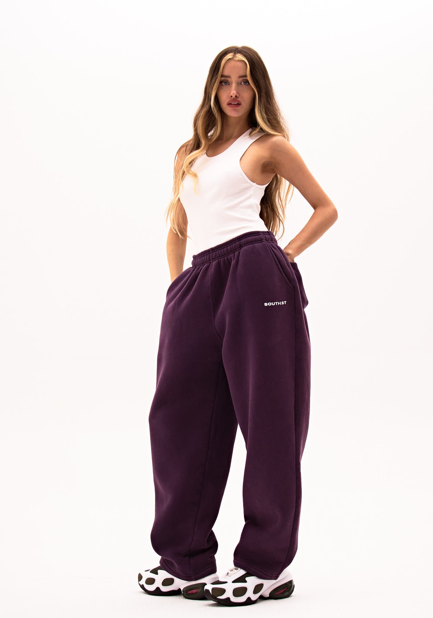 SIGNATURE SWEATPANTS - Plum