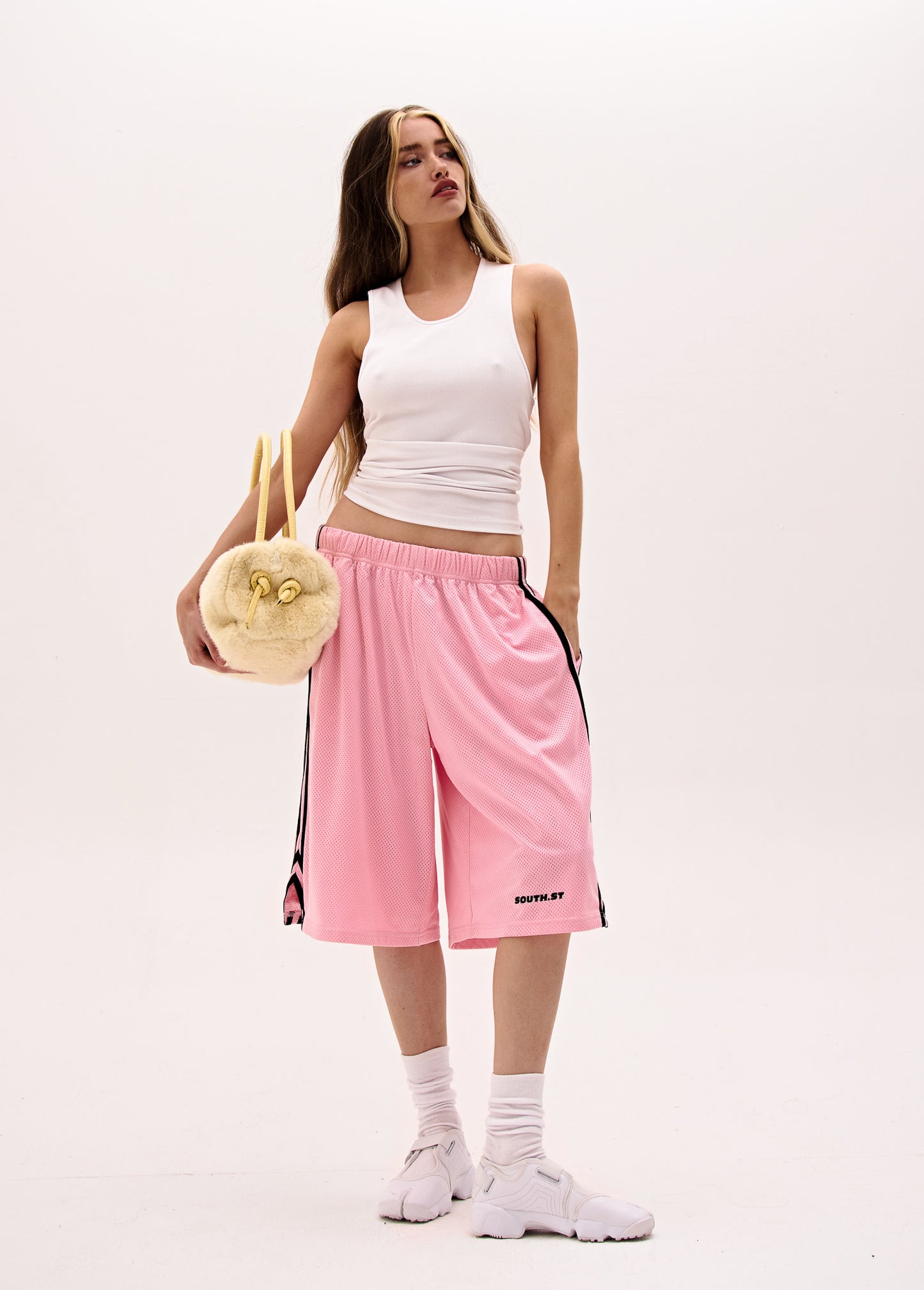 SST MESH SHORTS LONG - Pink