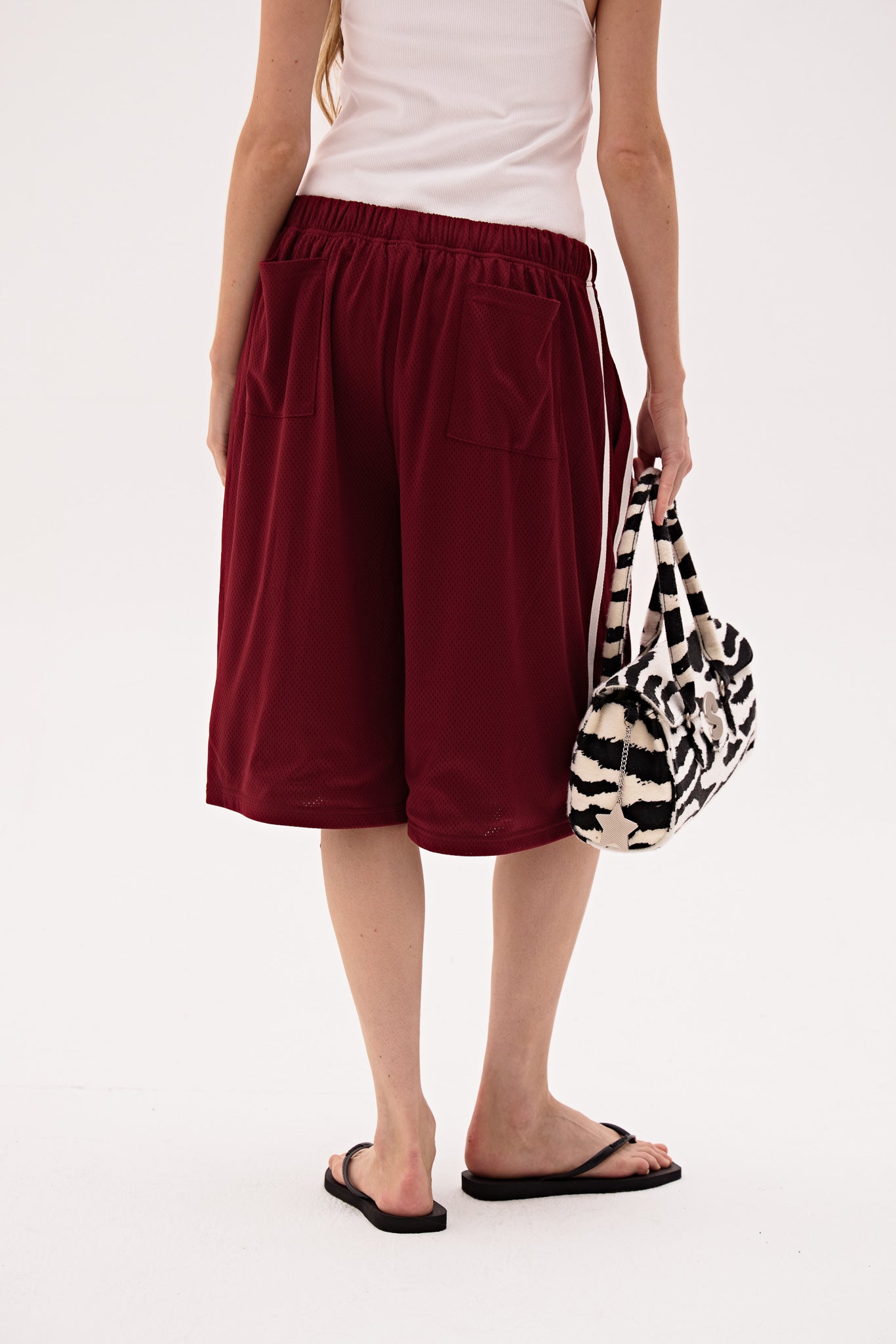 SST MESH SHORTS LONG - Wine