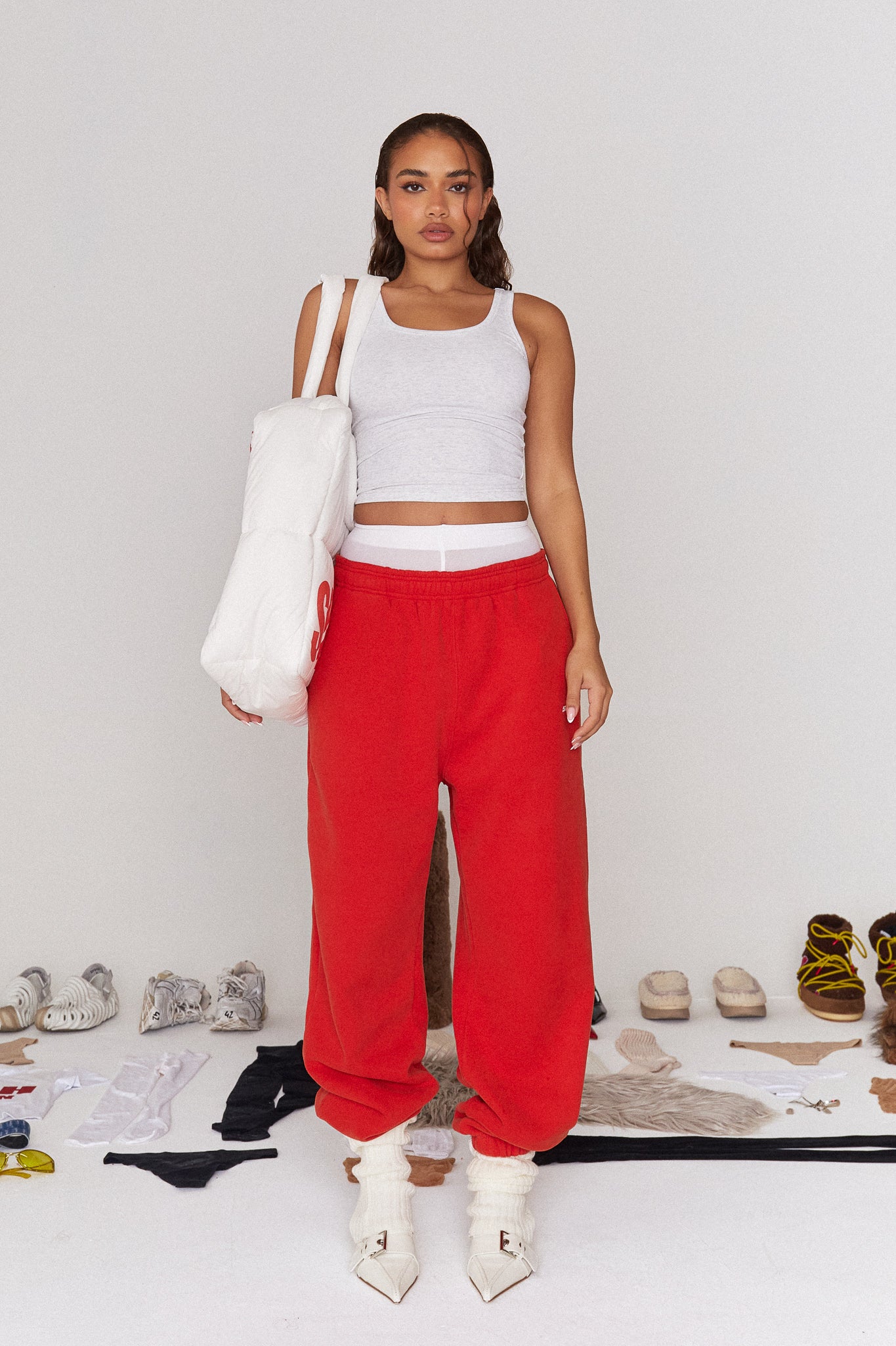 MARS SWEATPANTS - Red