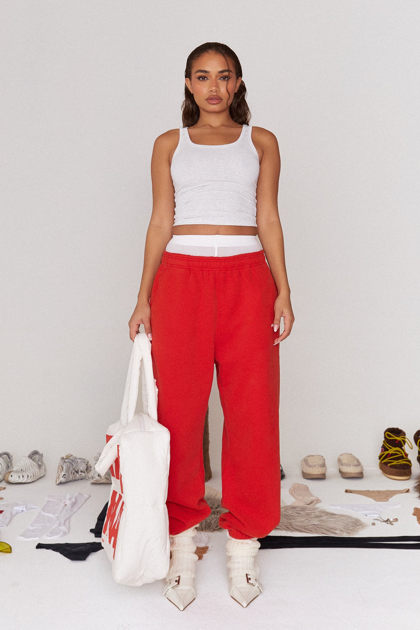 MARS SWEATPANTS - Red