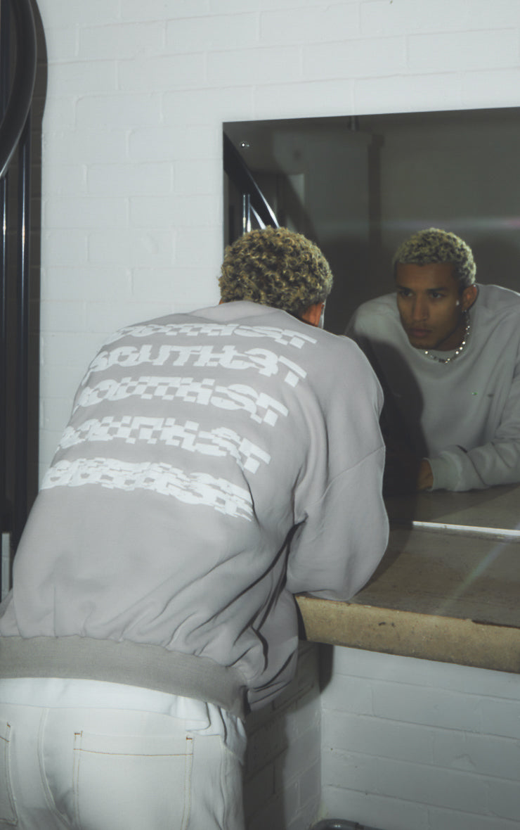 DISTORT SWEATSHIRT - Lilac Grey