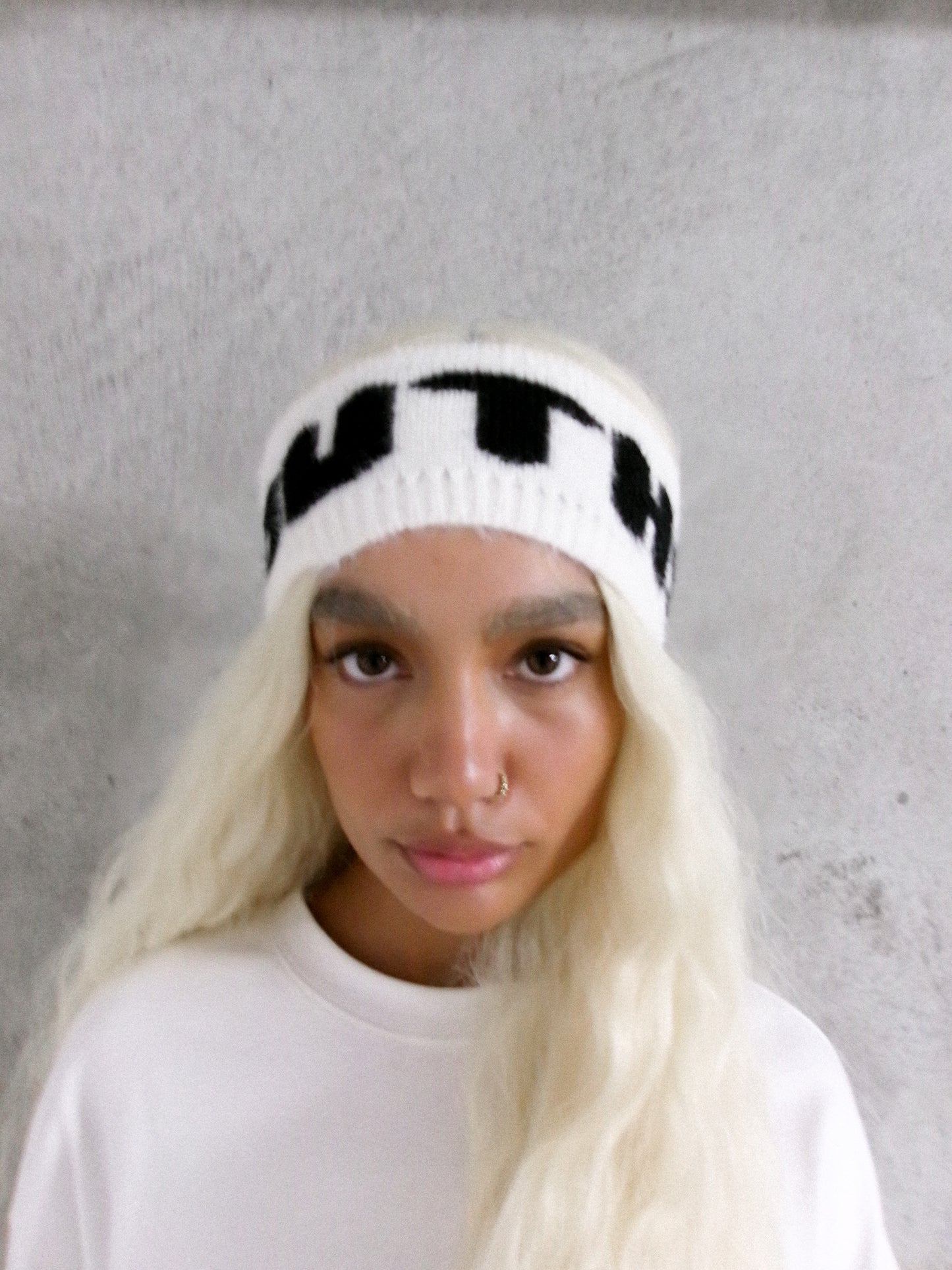 SST KNIT HEADBAND WHITE