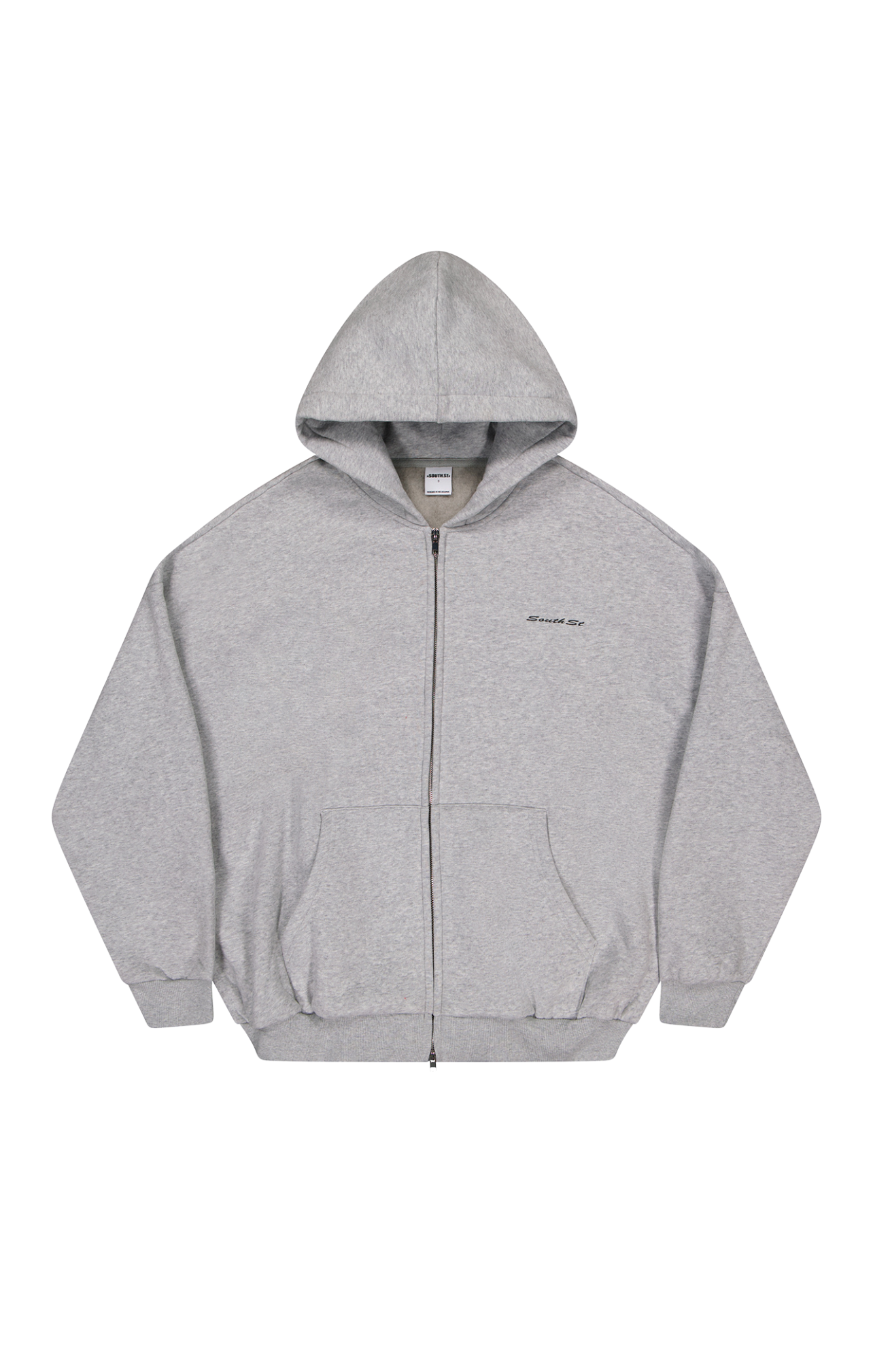 SIGNATURE ZIP HOODY - Heather Grey