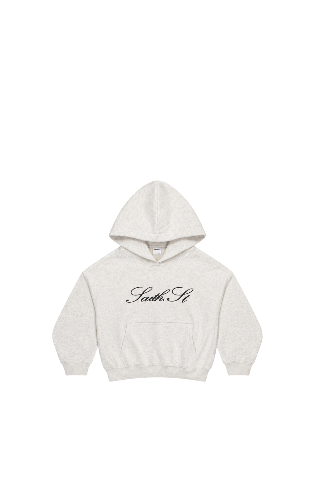 KIDS SST SCRIPT HOODY - Marl Grey