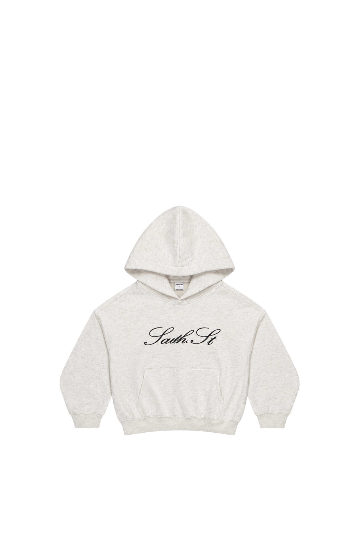 KIDS SST SCRIPT HOODY - Marl Grey