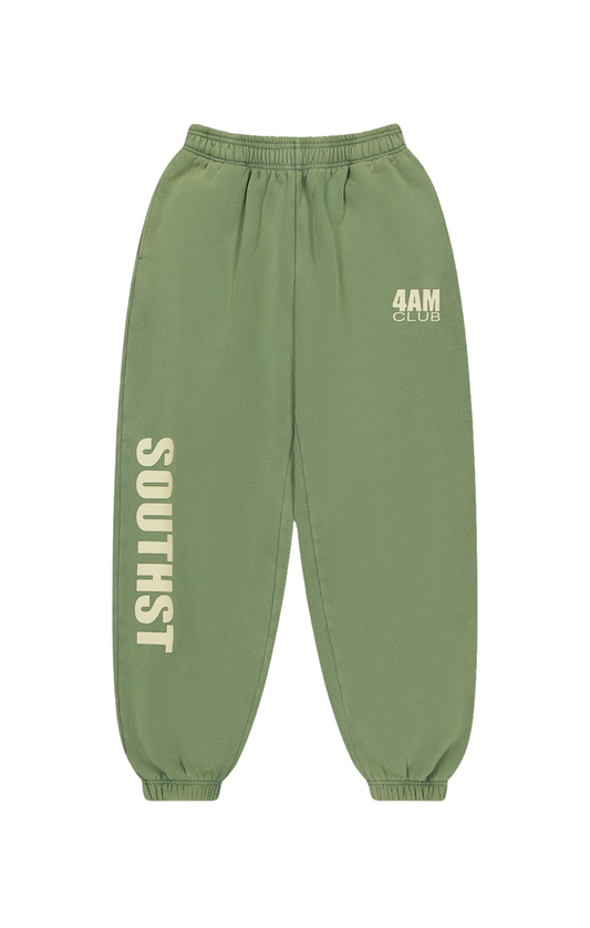 "4AM" SWEATPANTS - Washed Green