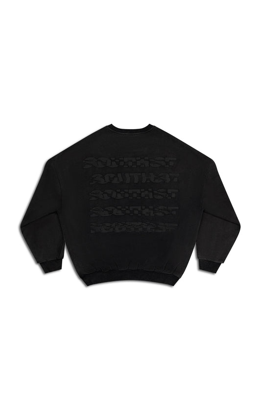 DISTORT SWEATSHIRT - Washed Black