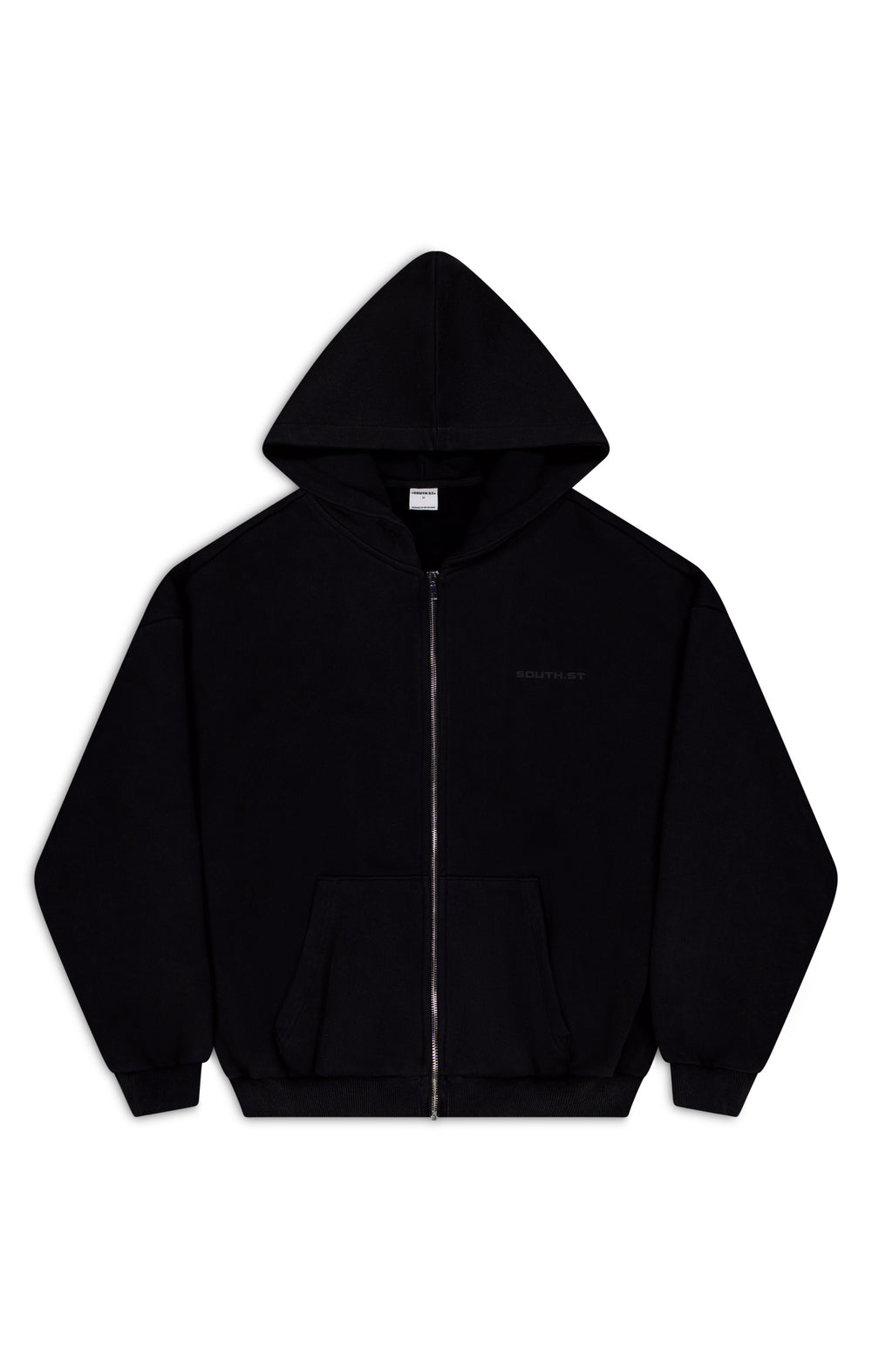 VINTAGE ZIP HOODY - Washed Black