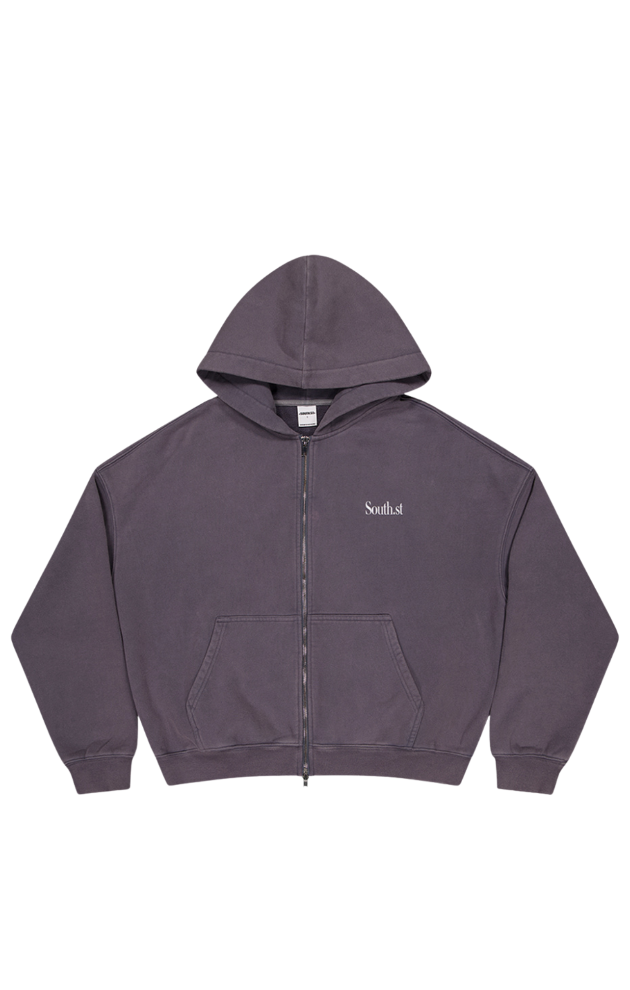 SST ZIP HOODY - Washed Navy Grey