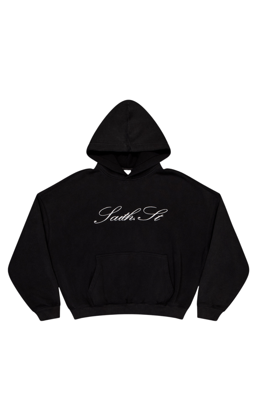 SST SCRIPT HOODY - Washed Black