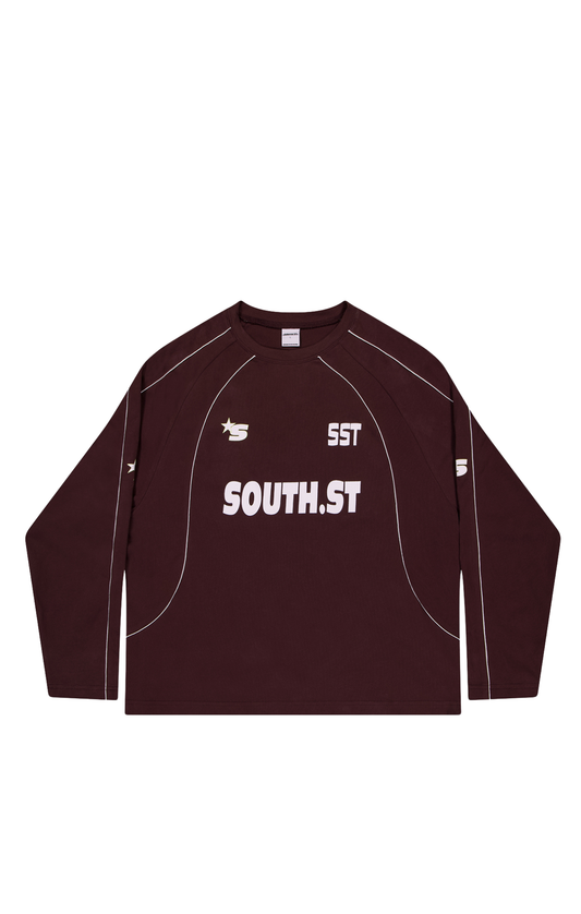 PLAYERS LONGSLEEVE - Burgundy / Brown
