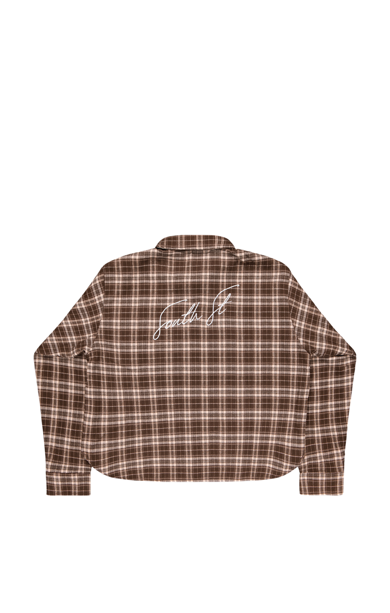 AW CHECKERED CROPPED SHIRT - Brown