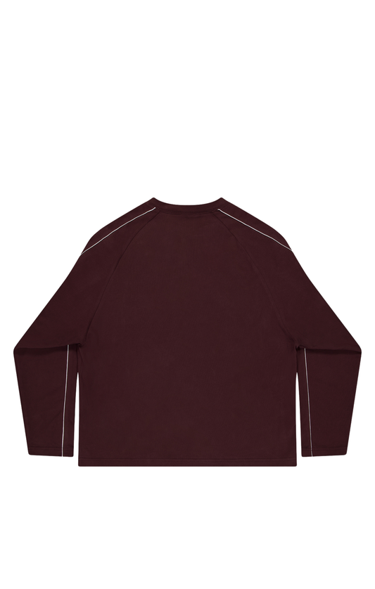 PLAYERS LONGSLEEVE - Burgundy / Brown