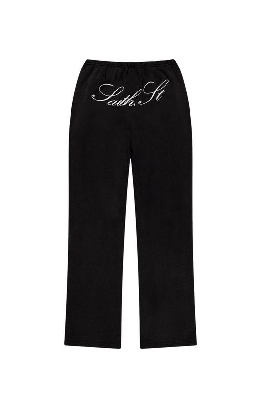SST SCRIPT SWEATPANTS - Washed Black