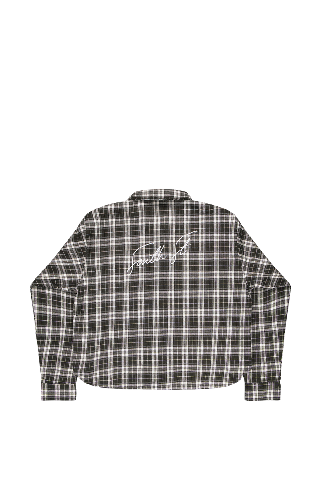 AW CHECKERED CROPPED SHIRT - Black