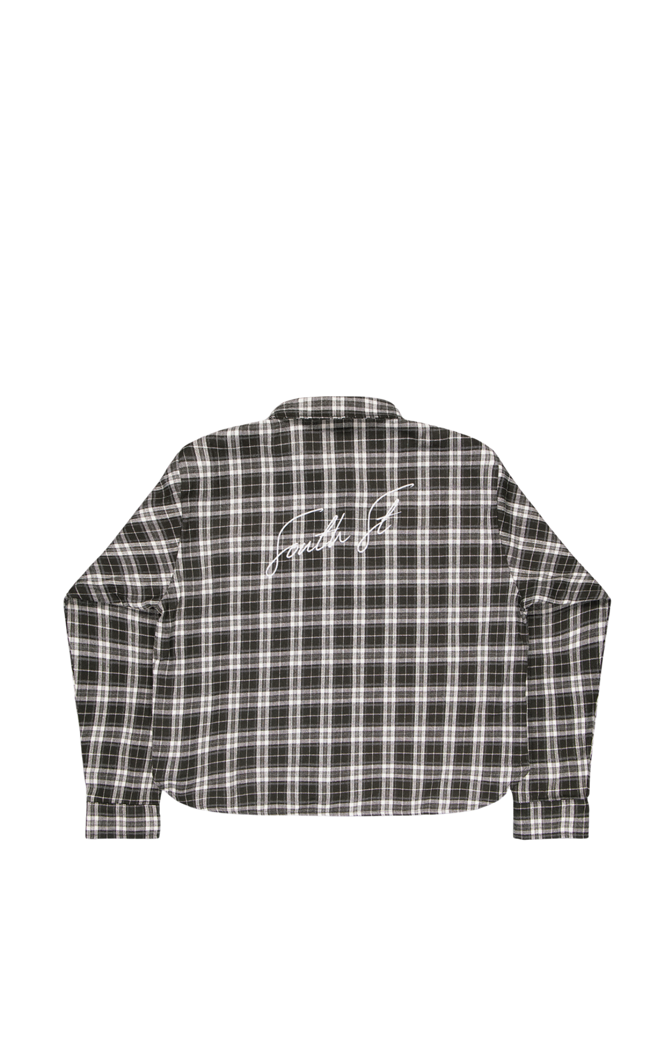 AW CHECKERED CROPPED SHIRT - Black