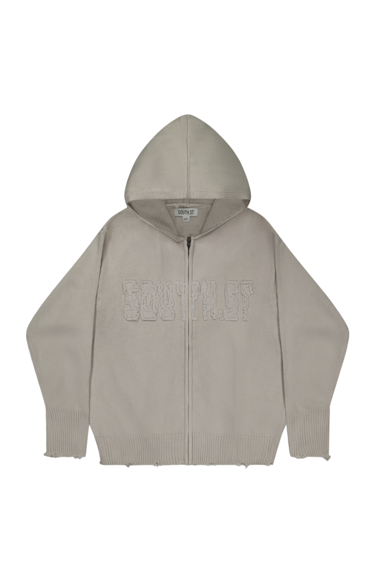 "UPLOAD" ZIP HOODY - Bone