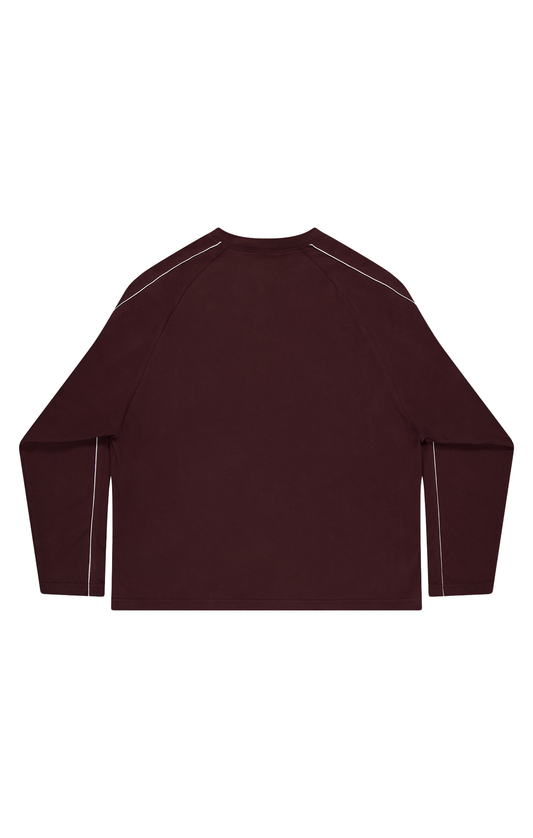 PLAYERS LONGSLEEVE - Burgundy / Brown