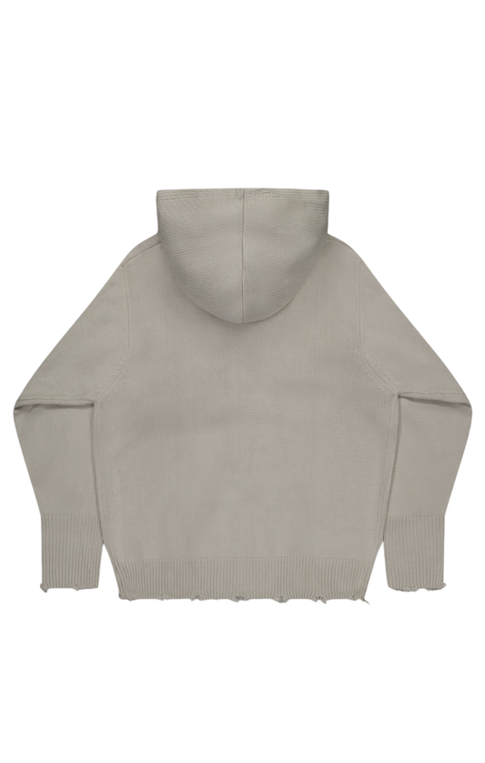 "UPLOAD" ZIP HOODY - Bone