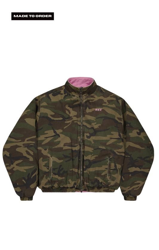 SST REVERSIBLE CAMO/ PINK FLEECE JACKET - MADE TO ORDER