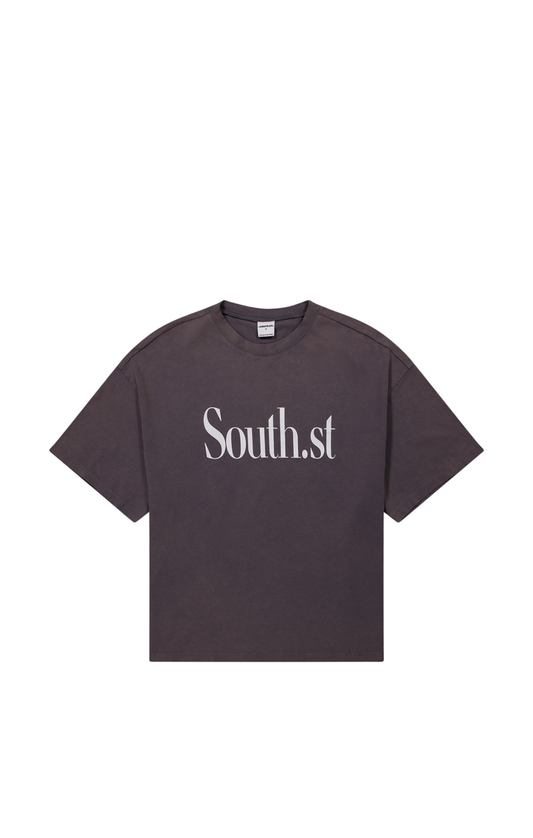 SOUTH TEE - Washed Navy Grey