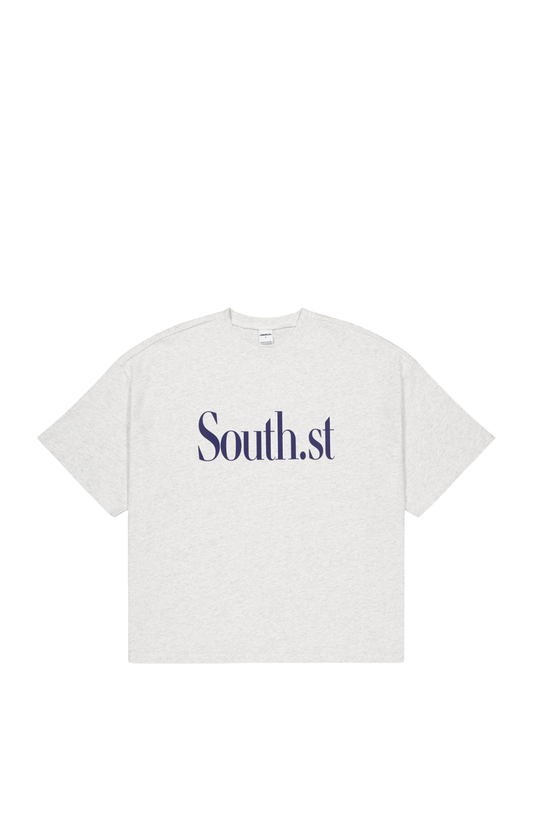 SOUTH TEE - Marl Grey / Navy