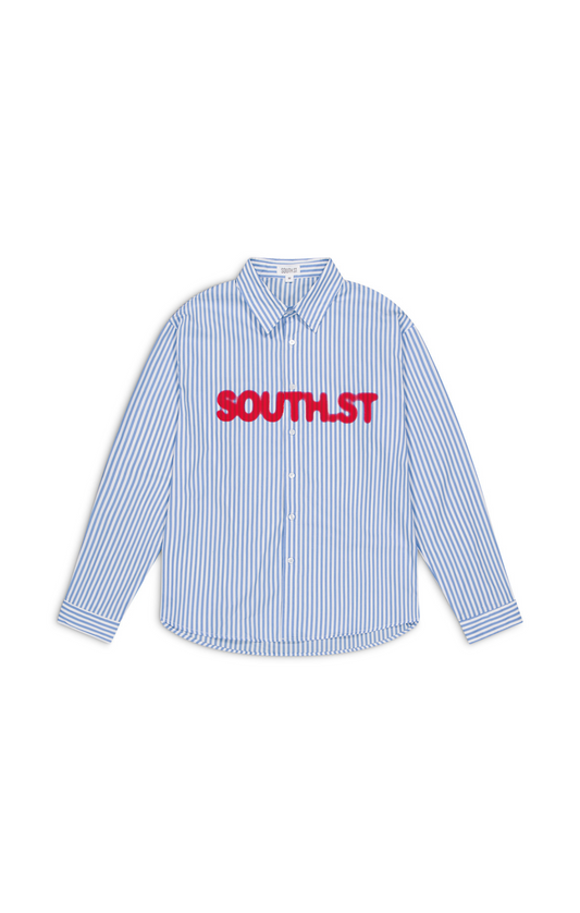 PIN STRIPE LOGO SHIRT