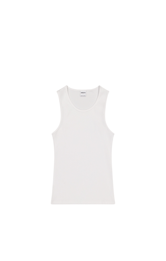 SST RIB TANK TOP - White