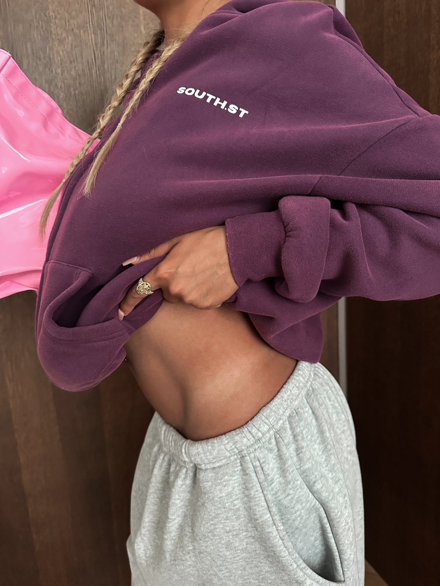 SIGNATURE HOODY - Plum