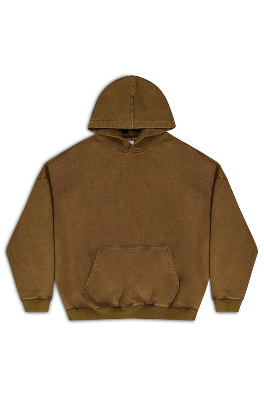 VINTAGE HOODY - Washed brown