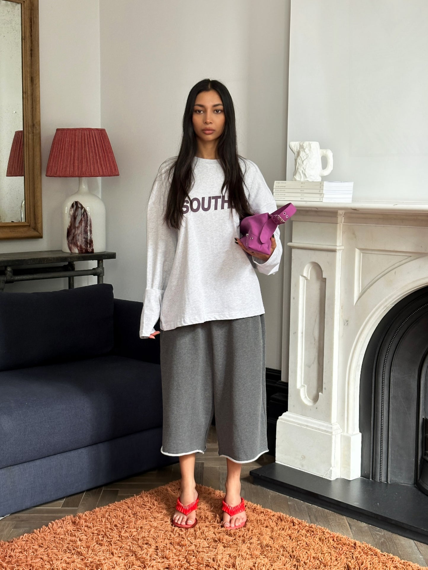 LDN LONG SLEEVE - Grey / Purple