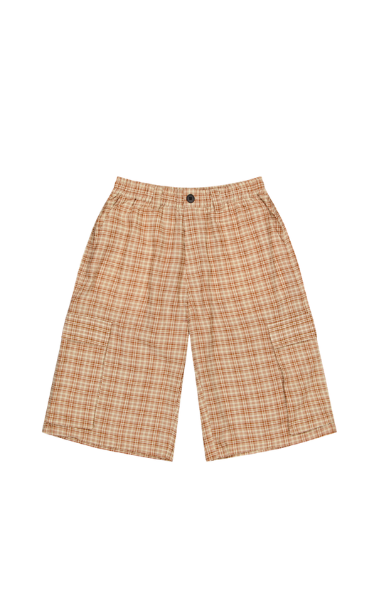 AW OVERSIZED CHECKERED SHORTS